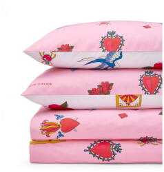 Their Nibs Fehér-rózsaszín egyszemélyes pamut ágyneműhuzat 135x200 cm Mon Coeur - Their Nibs