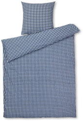 Juna Fehér-sötétkék egyszemélyes krepp ágyneműhuzat 140x200 cm Bæk&Bølge - JUNA