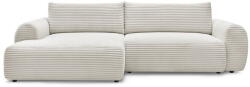 Bobochic Paris Krémszínű kordbársony kinyitható sarokkanapé (bal oldali) Lucien - Bobochic Paris