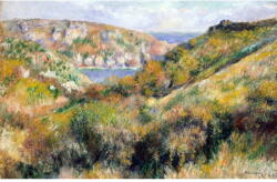 Fedkolor Hills around Bay of Moulin Huet, Guernsey, 60 x 40 cm - Auguste Renoir másolat