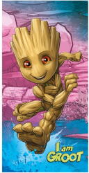Jerry Fabrics Pamut gyerek fürdőlepedő 70x140 cm Groot "I am groot" - Jerry Fabrics
