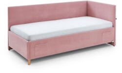 meise.möbel Rózsaszín kárpitozott sarok gyerekágy ágyrács nélkül 90x200 cm Cool - Meise Möbel
