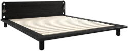Karup Design Fekete borovi fenyő franciaágy ágyráccsal 140x200 cm Peek - Karup Design