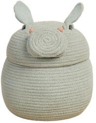 Lorena Canals Világosszürke textil játéktároló kosár ø 25x30 cm Henry the Hippo - Lorena Canals