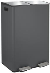 spirella Sötétszürke acél szelektív pedálos szemetes 2x30 l Aliya - Spirella