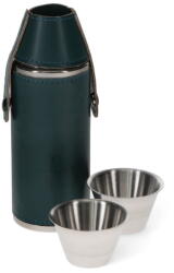 Rex London Sötétkék rozsdamentes acél laposüveg és röviditalos pohár készlet 3 db-os 220 ml Spirit of Adventure - Rex London