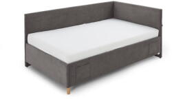 meise.möbel Antracitszürke kárpitozott sarok gyerekágy ágyrács nélkül 90x200 cm Cool - Meise Möbel