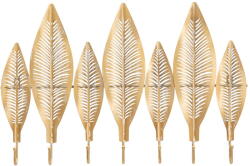 Mauro Ferretti Aranyszínű fém fali fogas Long Leaf - Mauro Ferretti