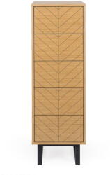 Woodman Camden Narrow Herringbone Print komód tölgyfa dekorral, 40 x 123 cm - Woodman