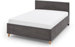 meise.möbel Antracitszürke kárpitozott gyerekágy ágyrács nélkül 120x200 cm Cool - Meise Möbel