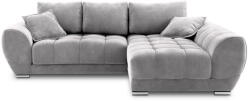 Windsor & Co Sofas Nuage világosszürke kinyitható sarokkanapé bársony kárpittal, jobb oldali - Windsor & Co Sofas