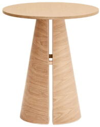 Teulat Natúr színű kerek étkezőasztal tölgyfa dekorral ø 65 cm Cep - Teulat