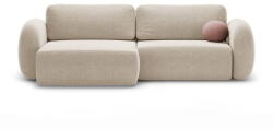 Cosmopolitan Design Bézs zsenília kinyitható-tárolóhelyes sarokkanapé Tonale - Cosmopolitan Design