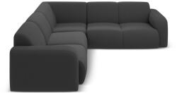 Micadoni Sötétszürke buklé sarokkanapé (variálható-L alakú) Molino - Micadoni Home