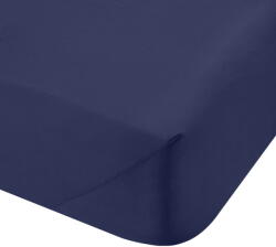 Bianca Sötétkék gumis pamut-perkál lepedő 90x190 cm Cotton Percale - Bianca