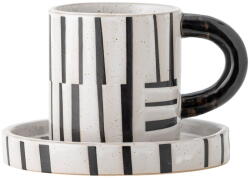 Bloomingville Fekete-fehér agyagkerámia csésze 300 ml Frankie - Bloomingville