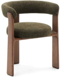 Kave Home Khaki-barna kőrisfa karfás étkezőfotel Granite - Kave Home