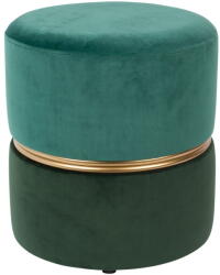 White Label Zöld-türkiz bársony puff Bubbly - White Label