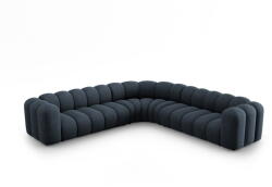 Micadoni Kék zsenília moduláris sarokkanapé Lupine - Micadoni