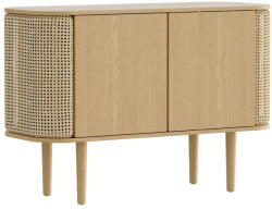 UMAGE Natúr színű alacsony komód tölgyfa dekorral 109x75 cm Treasures - UMAGE