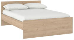Tvilum Natúr színű franciaágy tölgyfa dekorral 160x200 cm Naia - Tvilum