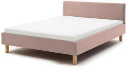meise.möbel Rózsaszín kárpitozott franciaágy ágyrács nélkül 140x200 cm Lena - Meise Möbel