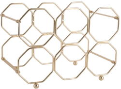PT LIVING Honeycomb aranyszínű fém összecsukható bortartó - PT LIVING