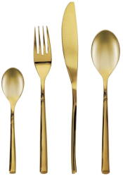 Kave Home Aranyszínű rozsdamentes acél evőeszköz készlet 16 db-os Lite - Kave Home