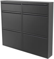 Spinder Design Fekete fém billenő ajtós cipőtartó 98x86x15 cm Billy - Spinder Design