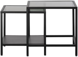 Unique Furniture Üveg tárolóasztal szett 2 db-os 50x50 cm Bronco - Unique Furniture