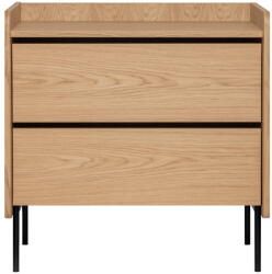 Bonami Selection Natúr színű magas komód tölgyfa dekorral 80x82 cm Wrap - Bonami Selection