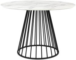 White Label Living Kerek étkezőasztal márvány dekoros asztallappal ø 110 cm Floris - White Label
