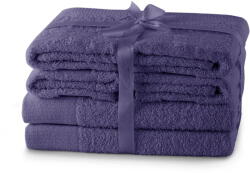 Restilo Lila frottír pamut törölköző és fürdőlepedő készlet 6 db-os Amari - Restilo