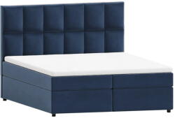 ROPEZ Sötétkék ágyneműtartós boxspring ágy 160x200 cm Flip - Ropez