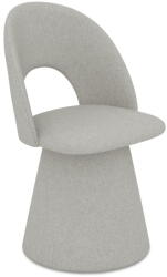 makamii Világosszürke kárpitozott étkezőfotel Kalo - Makamii