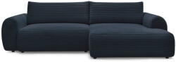 Bobochic Paris Sötétkék kordbársony kinyitható sarokkanapé (jobb oldali) Lucien - Bobochic Paris
