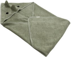 Kindsgut Zöld pamut kapucnis gyerek törölköző 75x75 cm Dinosaur - Kindsgut
