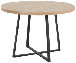 Støraa Natúr színű kerek étkezőasztal tölgyfa dekoros asztallappal ø 110 cm Anja - Støraa