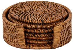 Tiseco Home Studio Barna rattan poháralátét szett 6 db-os - Tiseco Home Studio