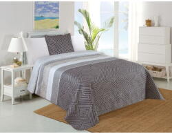 My House Szürke steppelt ágytakaró és párnahuzat szett 140x220 cm Plaza - My House