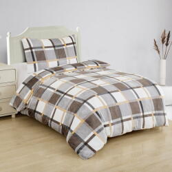 My House Szürke-barna egyszemélyes mikroplüss ágyneműhuzat 140x200 cm - My House