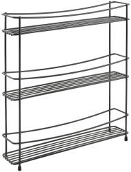 Metaltex Kumino Lava fekete háromszintes fűszertartó polc - Metaltex