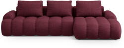 Cosmopolitan Design Borvörös kinyitható-tárolóhelyes sarokkanapé (jobb oldali-heverő résszel) Linz - Cosmopolitan Design