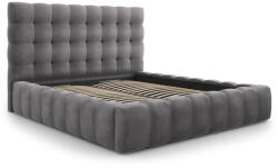 Cosmopolitan Design Szürke kárpitozott franciaágy tárolóhellyel, ágyráccsal 180x200 cm Bali - Cosmopolitan Design