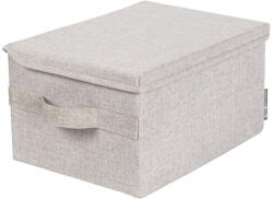 Bigso Bézs fedeles textil tárolódoboz 35x26x19 cm Soft Storage - Bigso