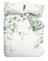 RHS Fehér-zöld egyszemélyes pamut ágyneműhuzat 135x200 cm Scenic Leaves - RHS