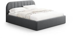 Windsor & Co Szürke kárpitozott ágyneműtartós franciaágy ágyráccsal 180x200 cm Juno - Windsor & Co Sofas