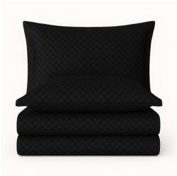Mila Home Luxury Fekete egyszemélyes renforcé pamut ágyneműhuzat 140x200 cm Checkered - Mila Home Luxury