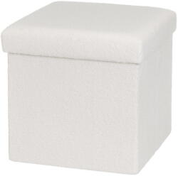 Casa Selección Fehér buklé puff Ecru - Casa Selección - bonami - 12 580 Ft