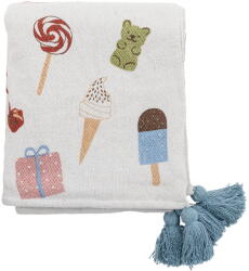 Bloomingville Mini Fehér gyerek takaró 130x160 cm Sweets - Bloomingville Mini